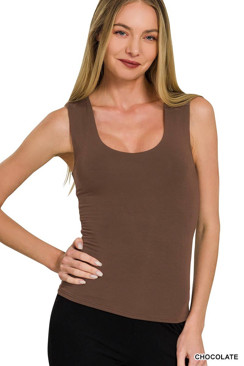 The Sylvie Tank - Chocolate