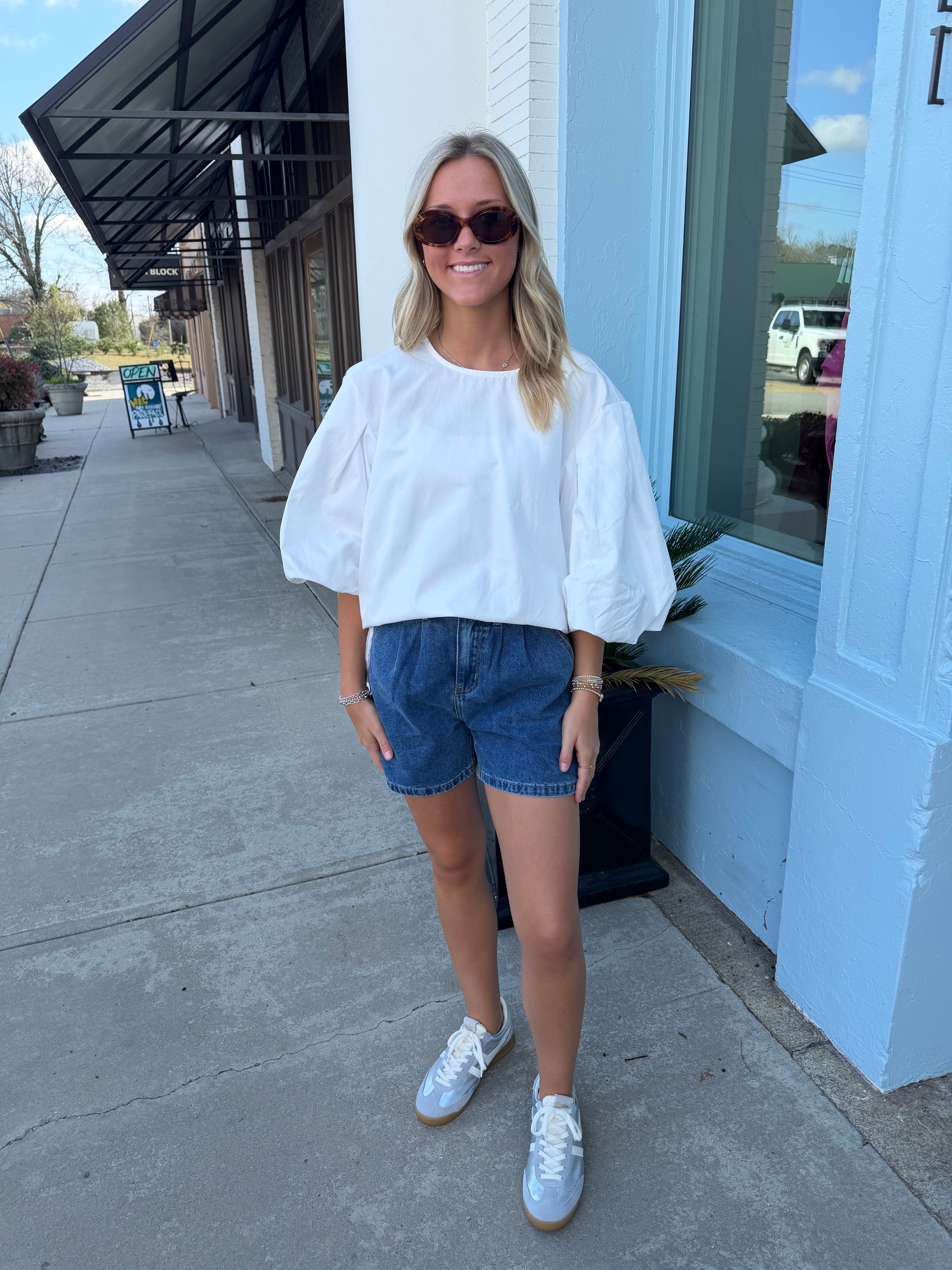 The Morgan Round Neck Top- White