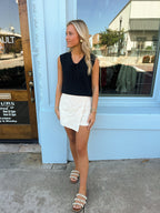 Charles Sleeveless Sweater Top - Navy