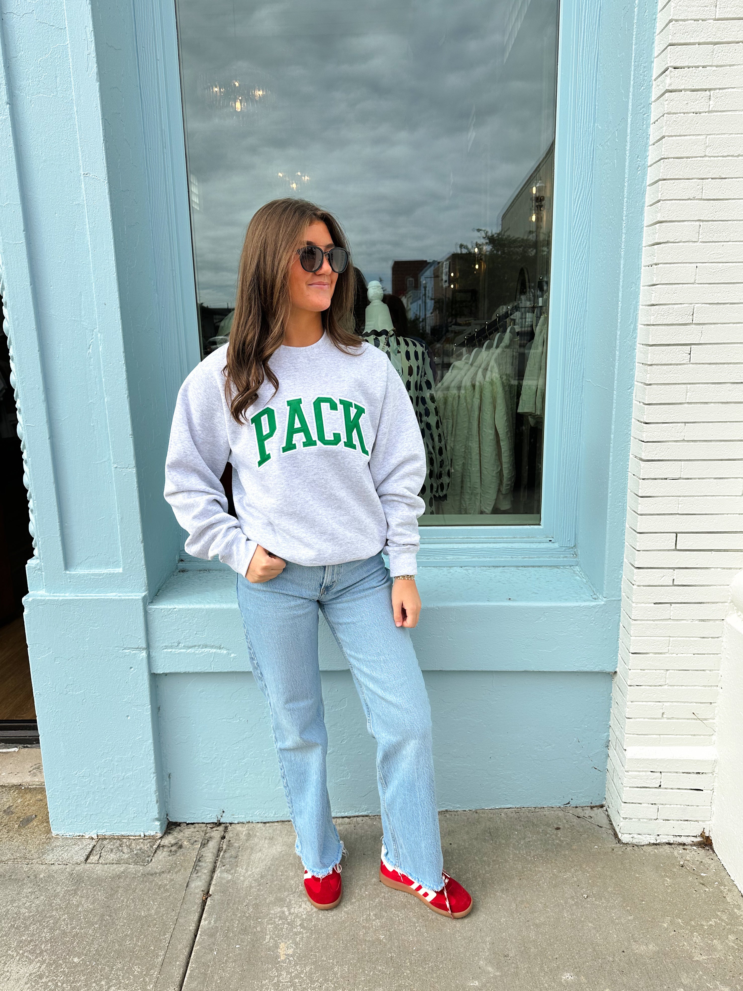 Pack Crew Sweatshirt - Grey/Green