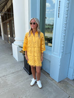 The Penny Eyelet Dress- Orange