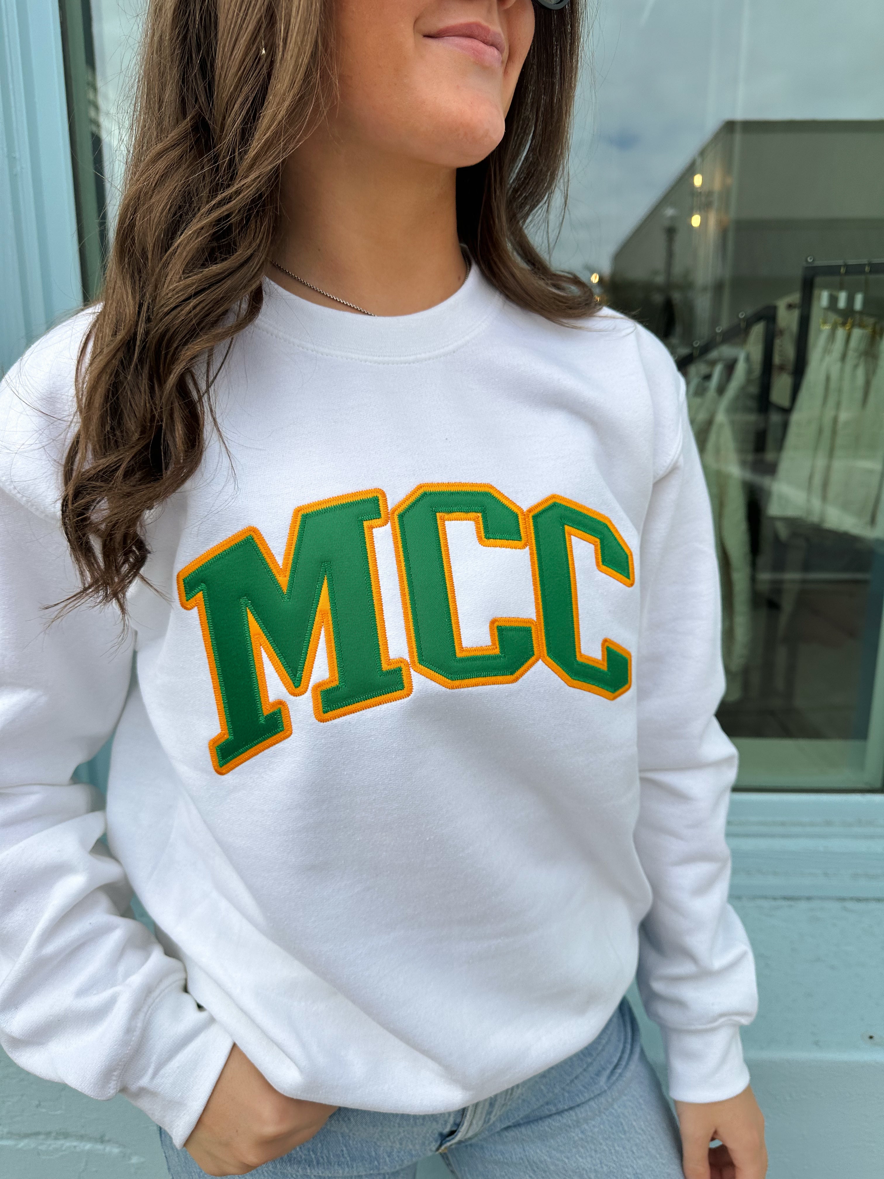 MCC Crew Sweatshirt - White/Green