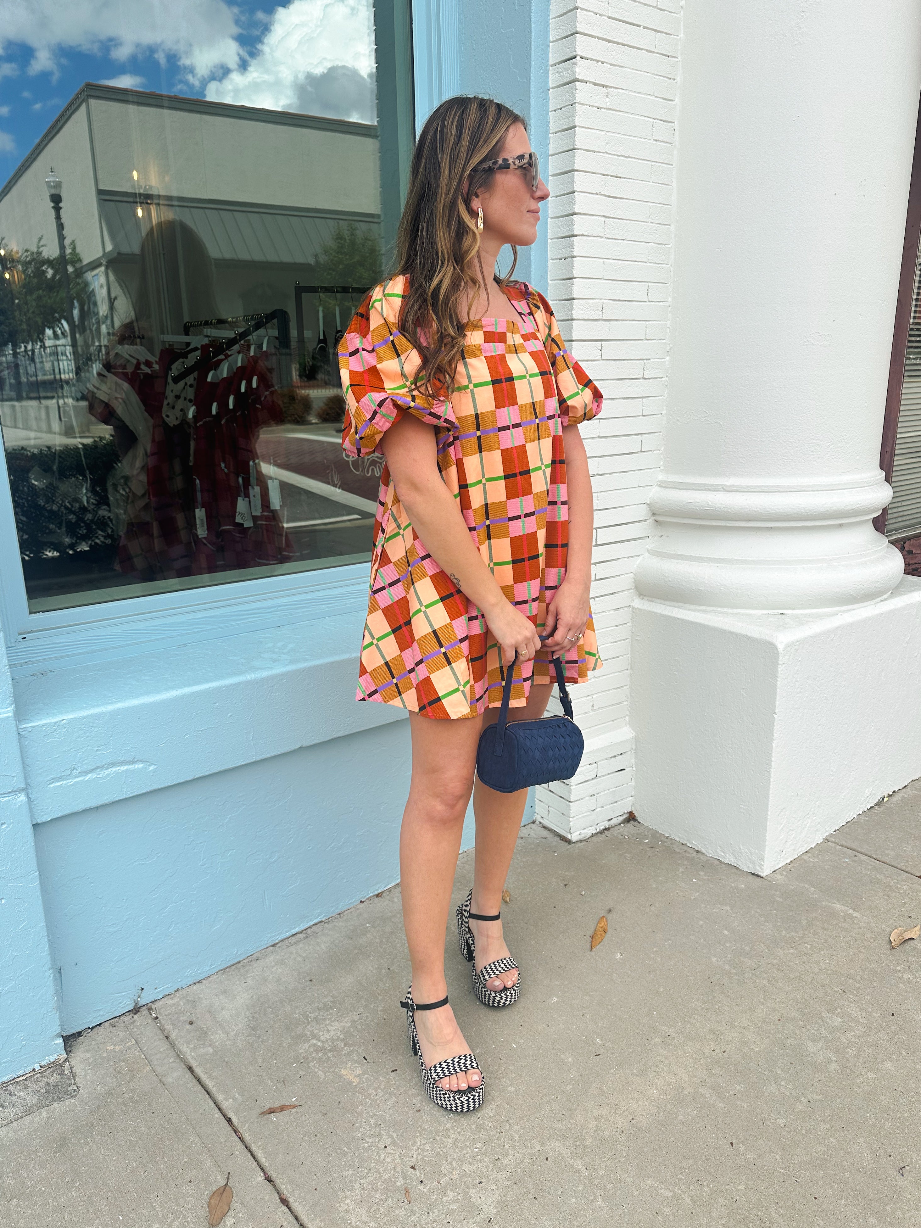 Amelia Plaid Mini Dress