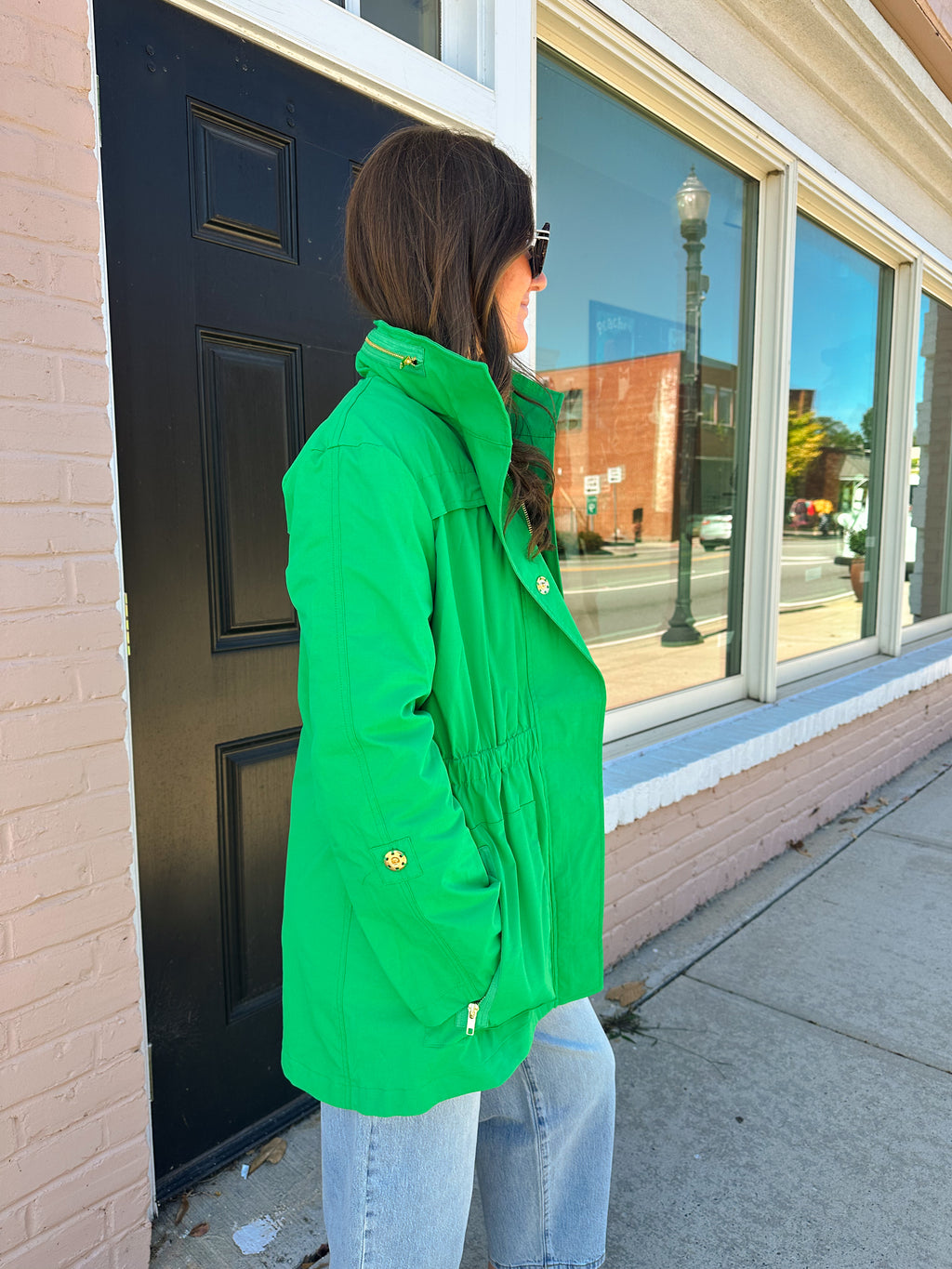 Ciao Milano Tess Rain Jacket - Green