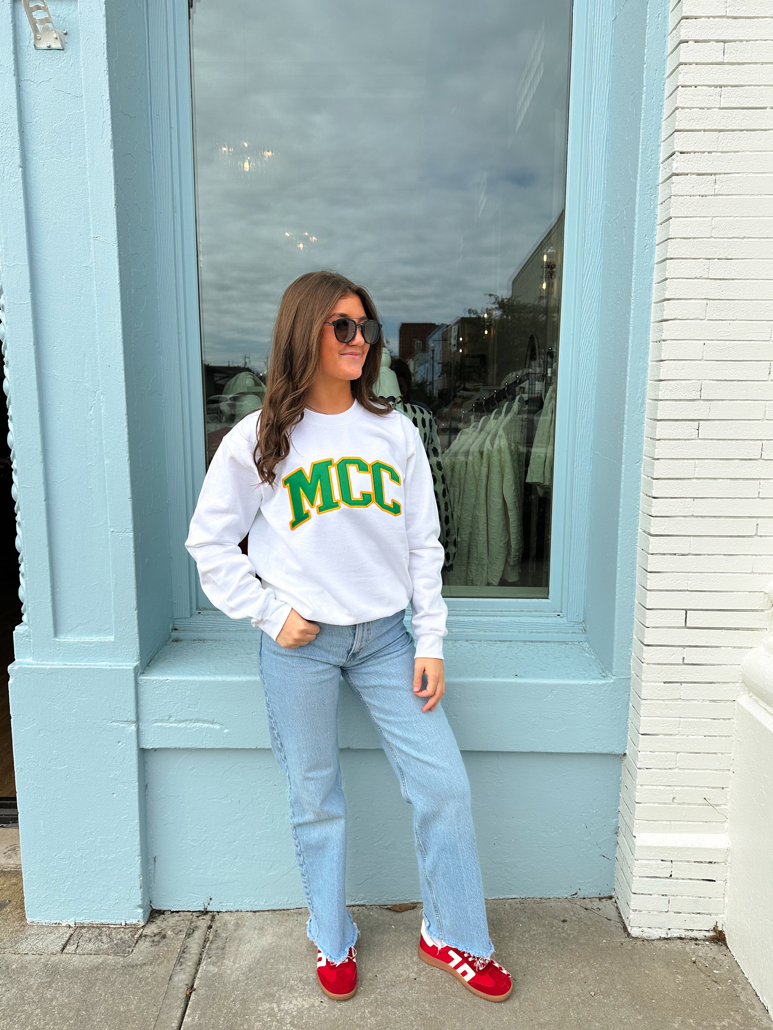 MCC Crew Sweatshirt - White/Green