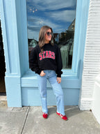 Stars Mock Neck - Black/Red