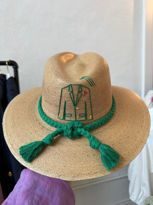 Green Jacket Hat - Natural Palm