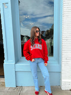 Stars Mock Neck - Red/Black Plaid