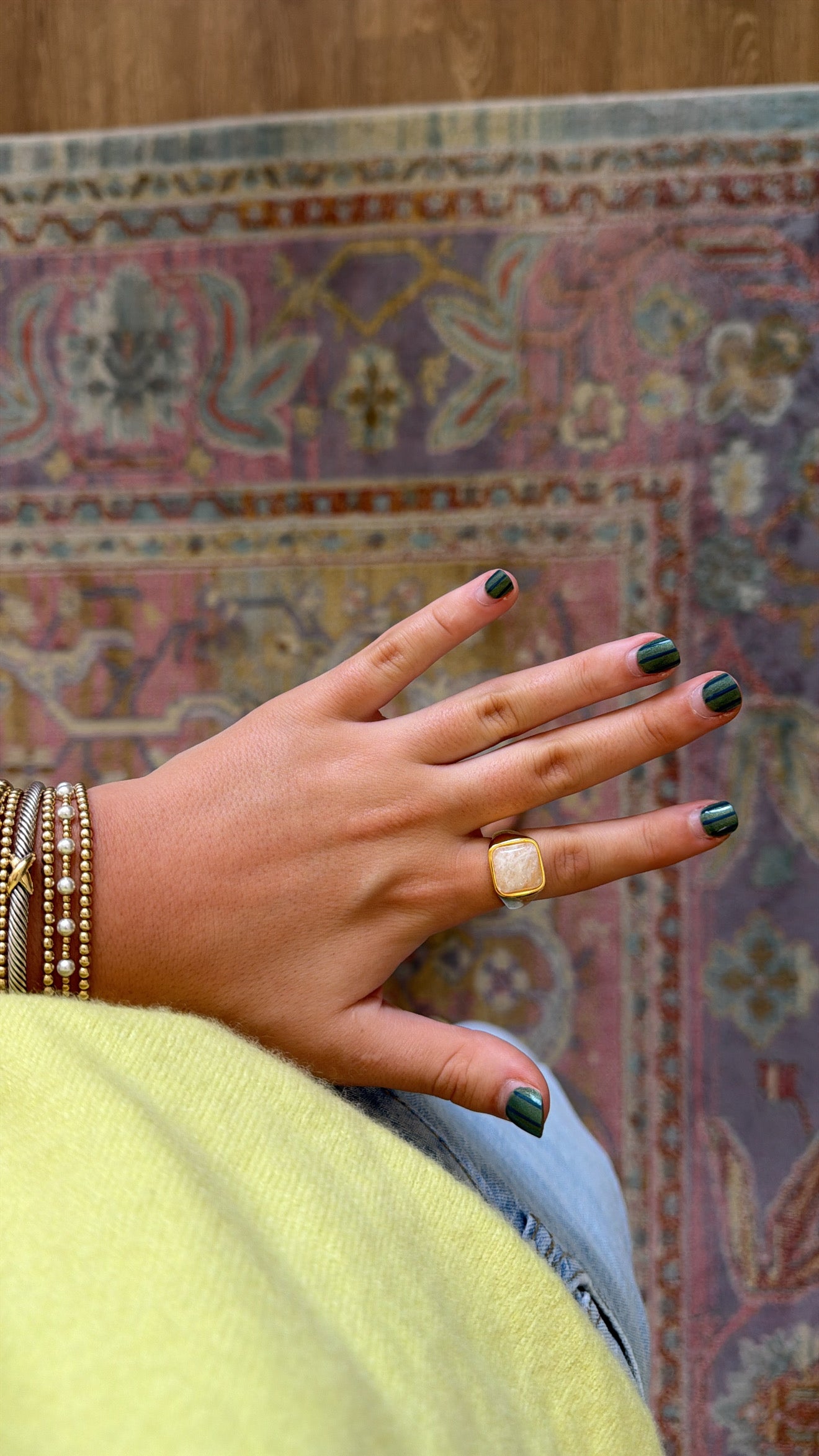 Lucas Jack Square Moonstone Ring