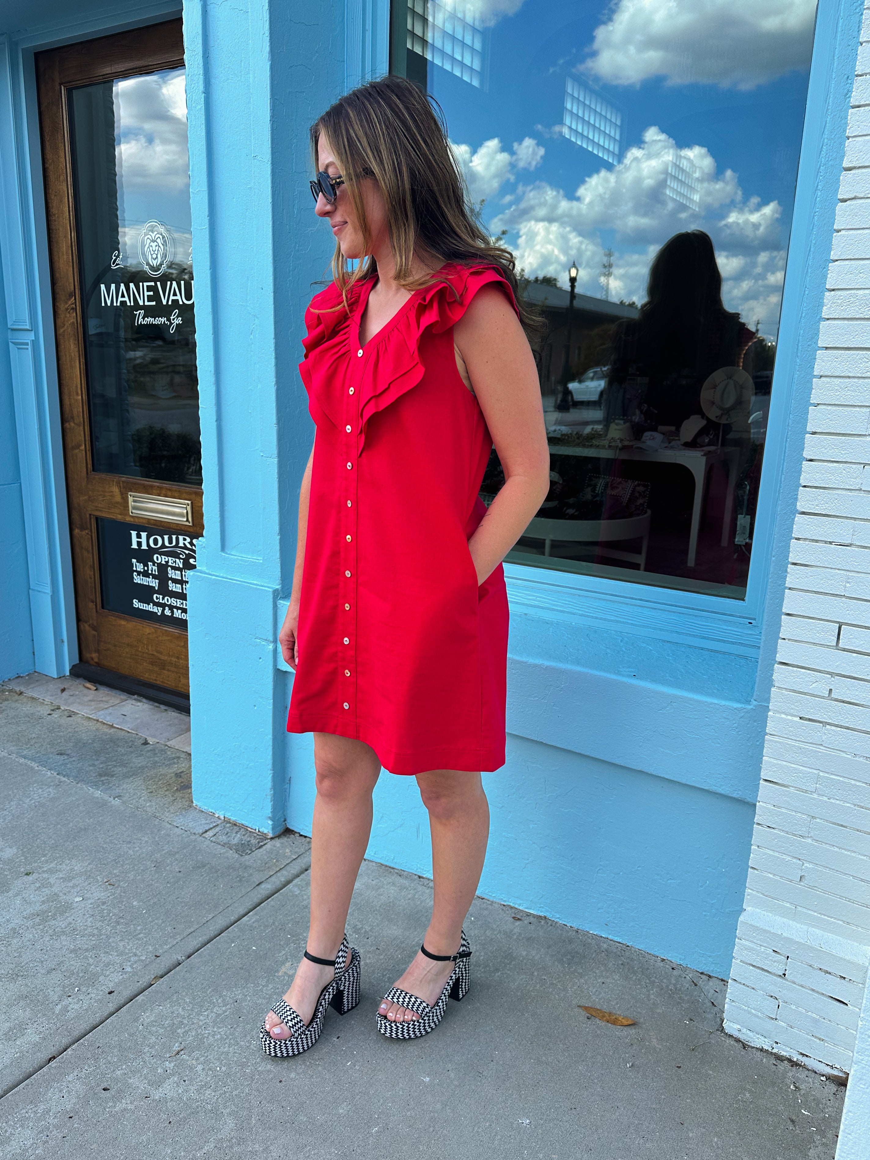 The Peyton Dress  - Red