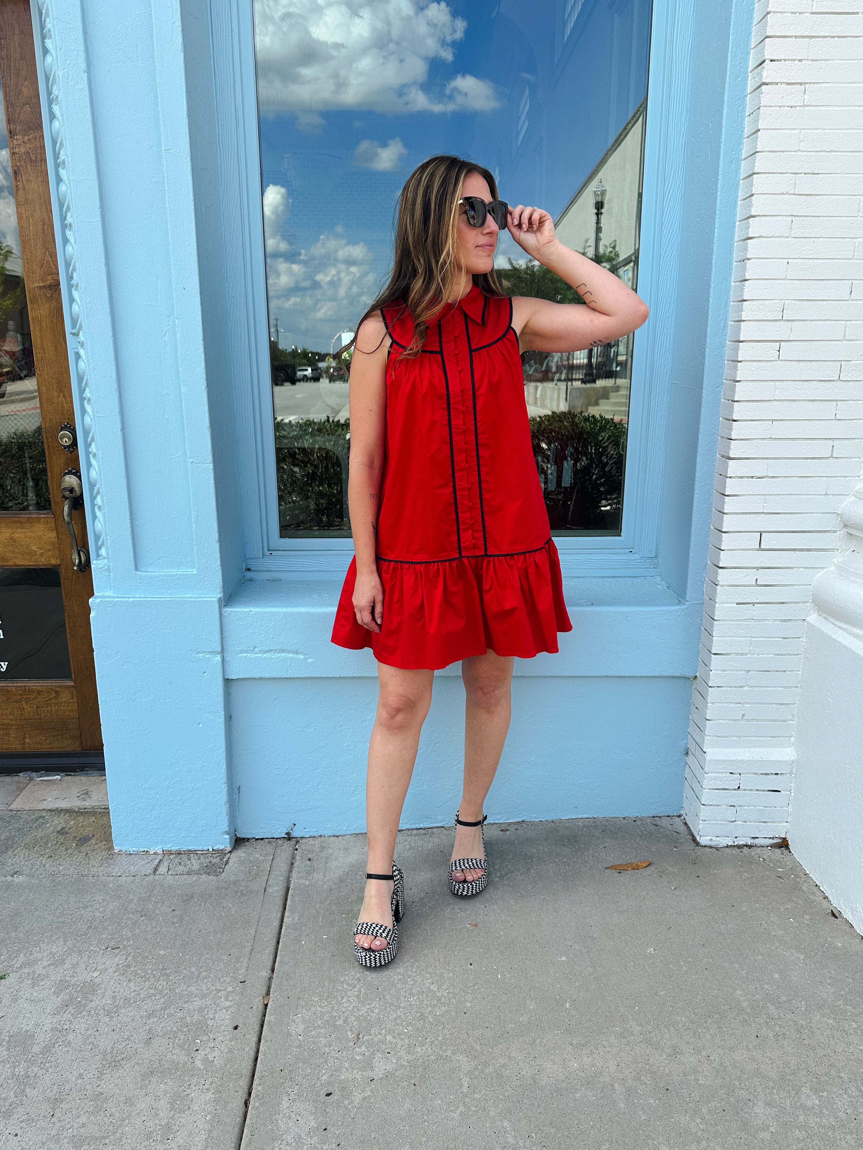 The Blake Red and Black Dress