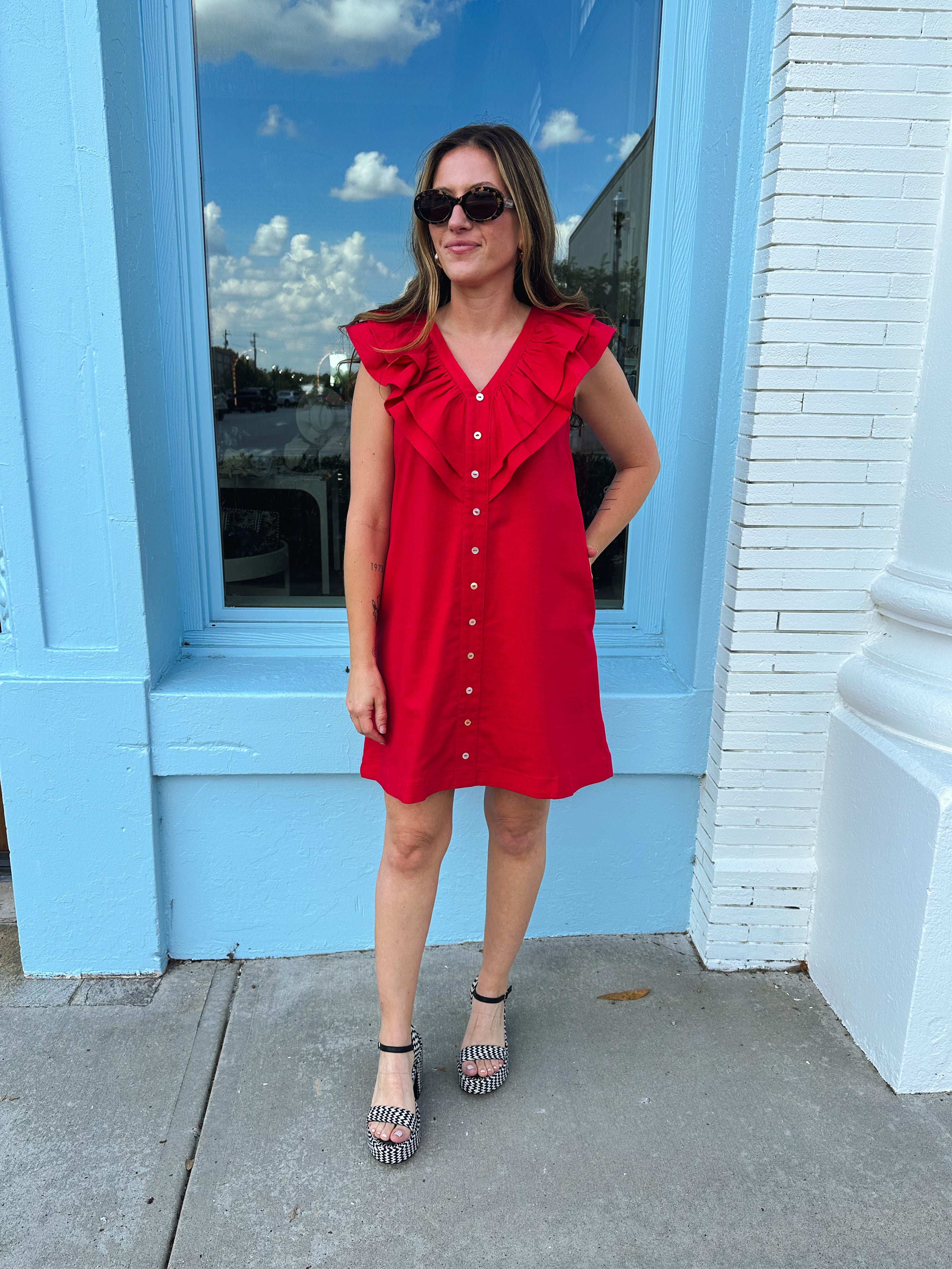 The Peyton Dress  - Red