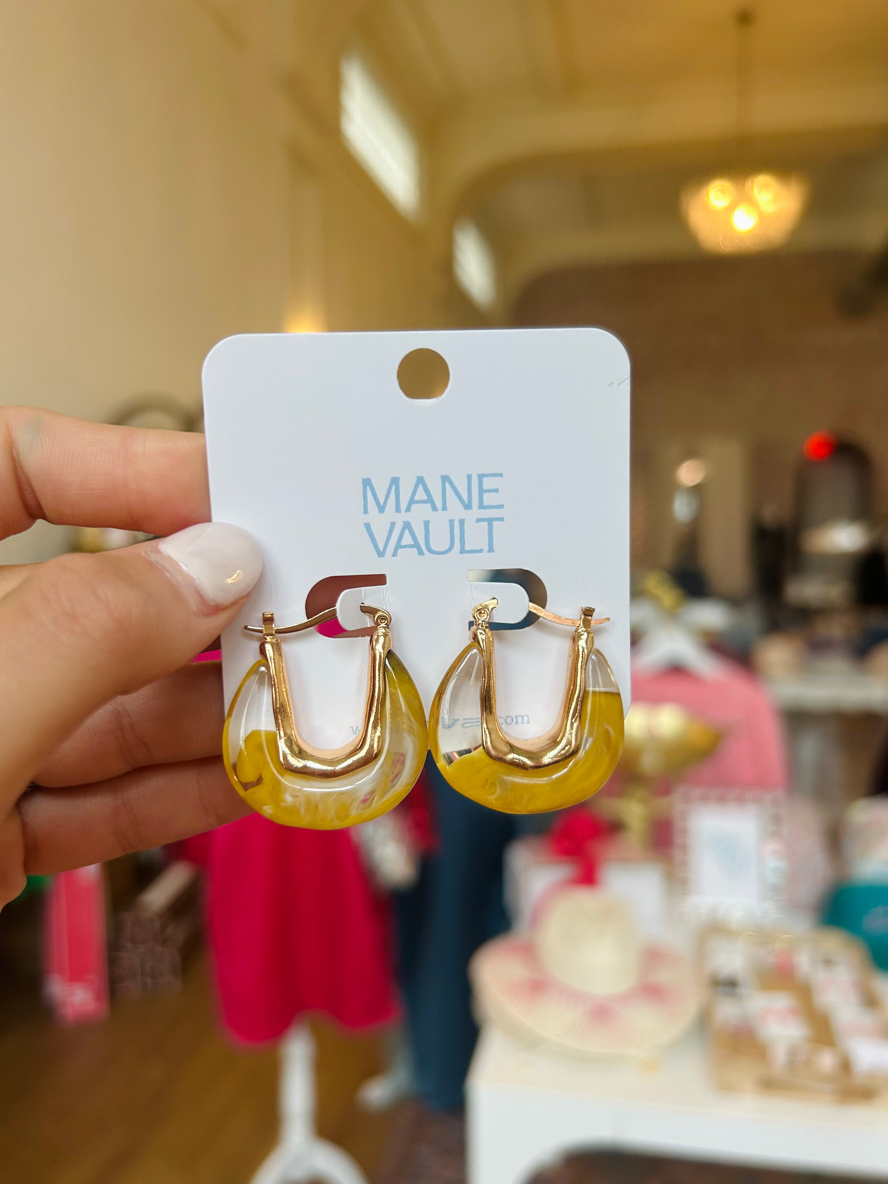 The Claire Hoops- Yellow