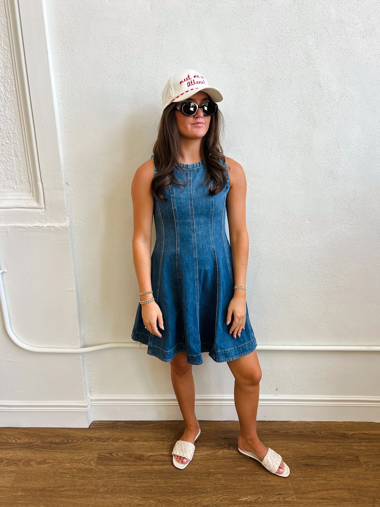 Denim Circle Mini Dress