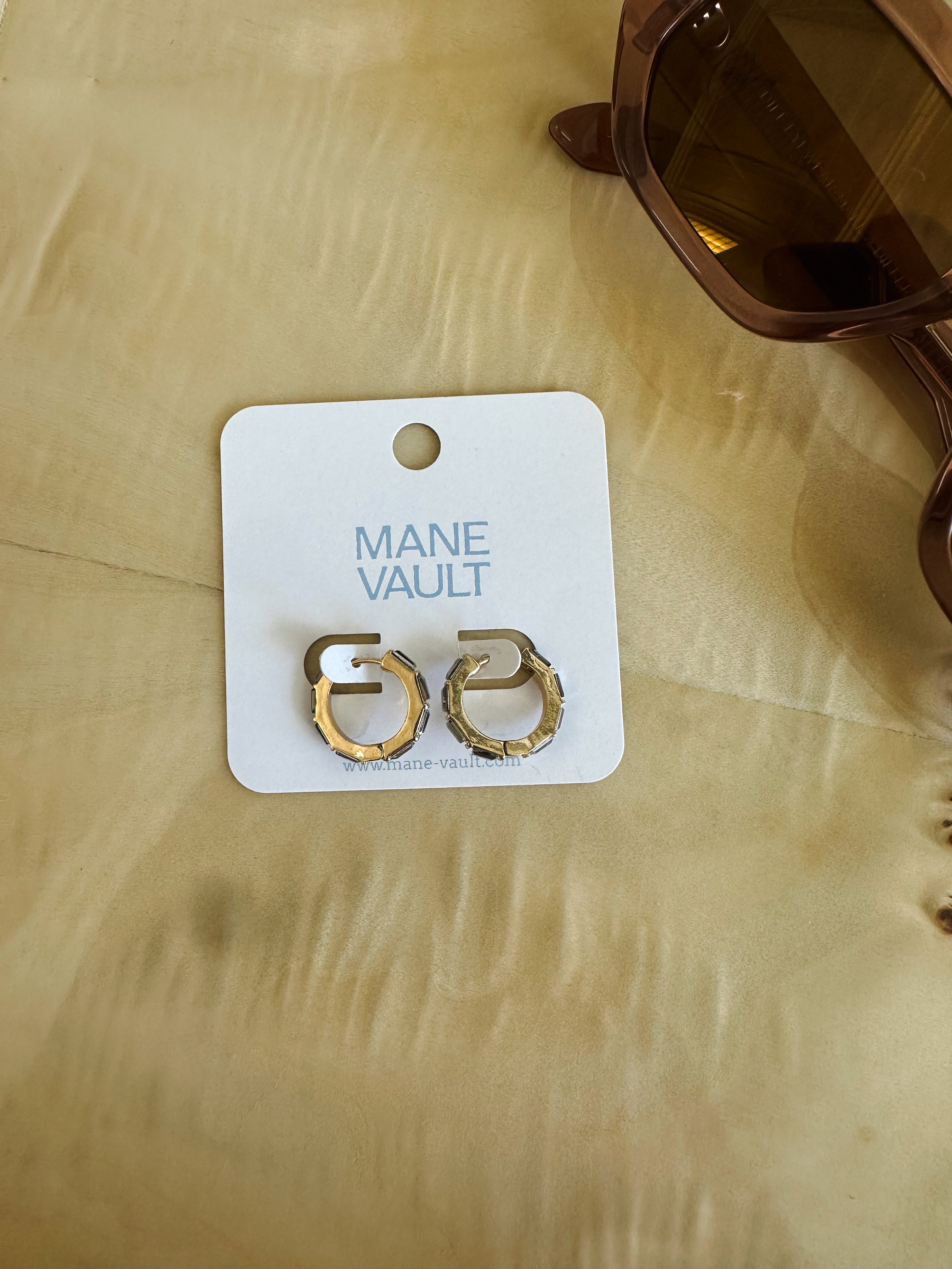 Petite Emerald Hoops