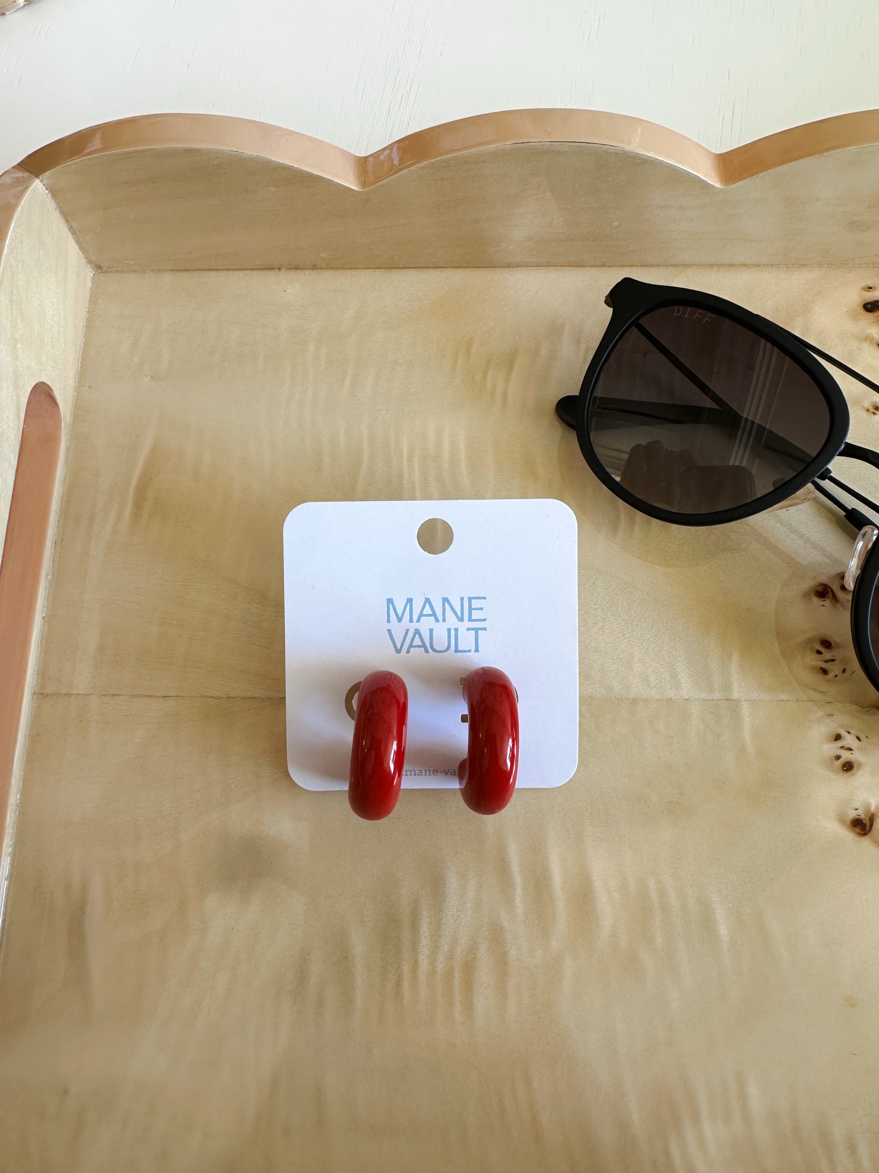 Red Acrylic Hoops