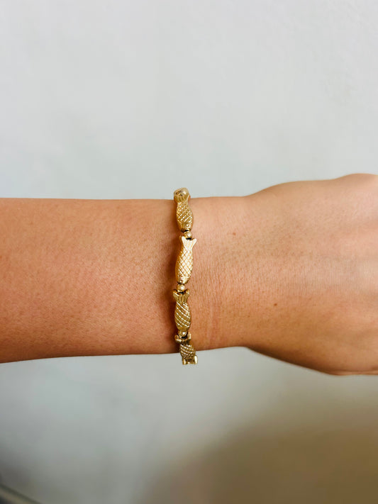 The Fish Stretch Bracelet- Gold
