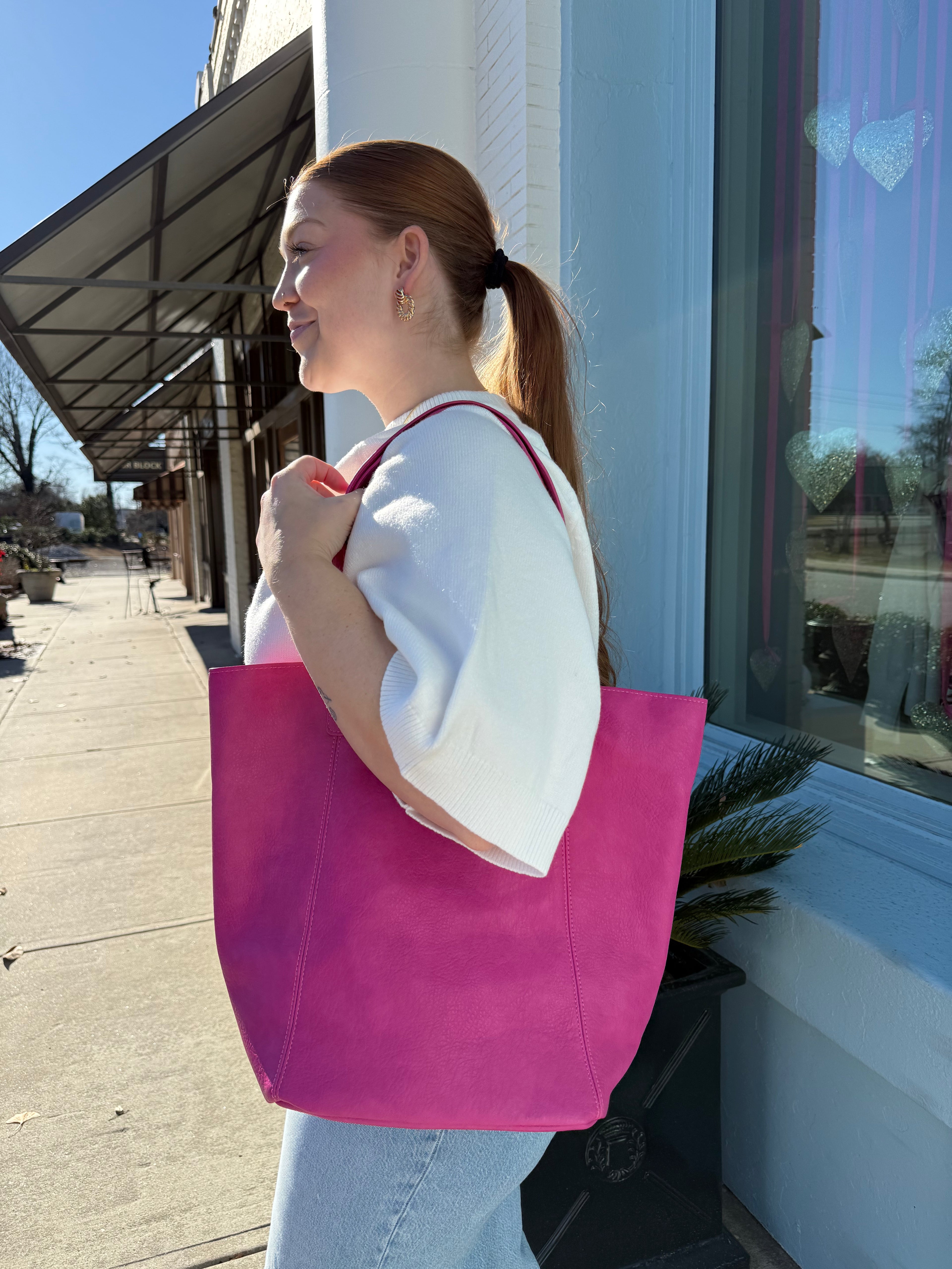 Vida Carryall Tote- Magenta