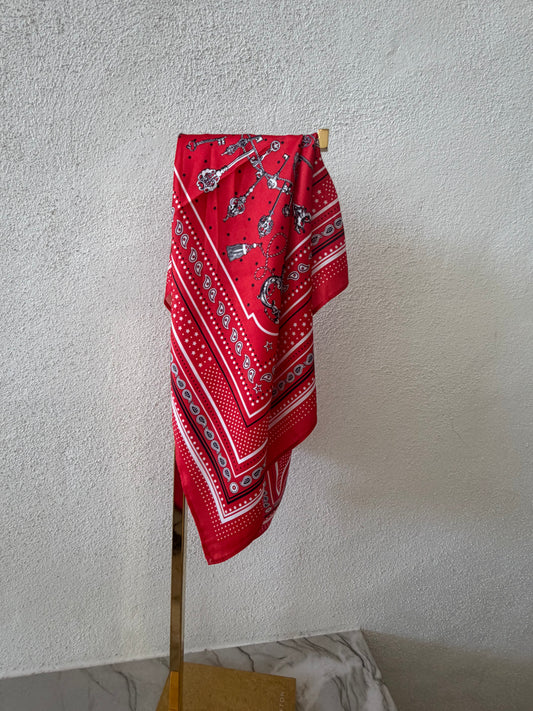 Silky Scarf - Red