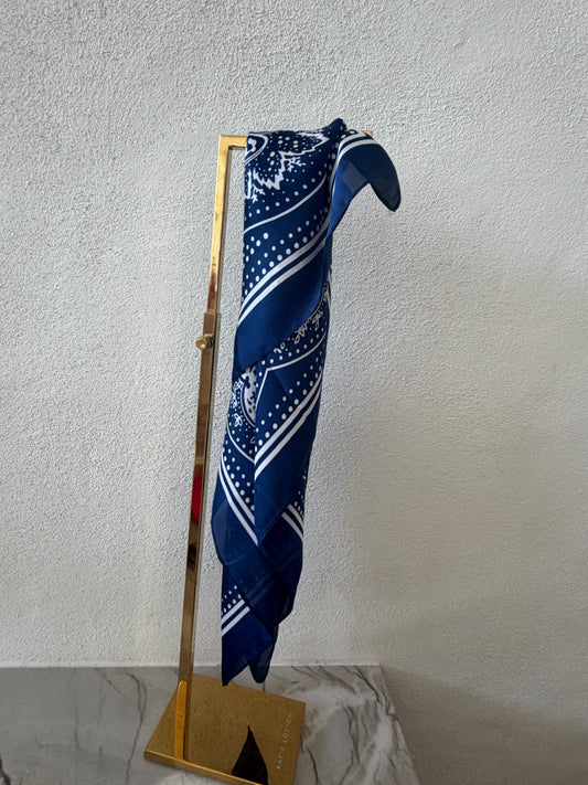 Silky Scarf - Navy