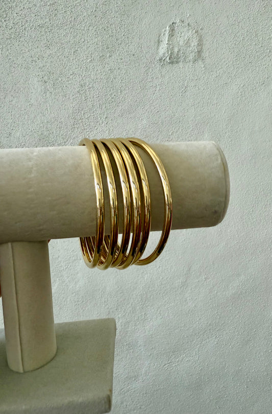 6 Row Stackable Bracelet - Gold