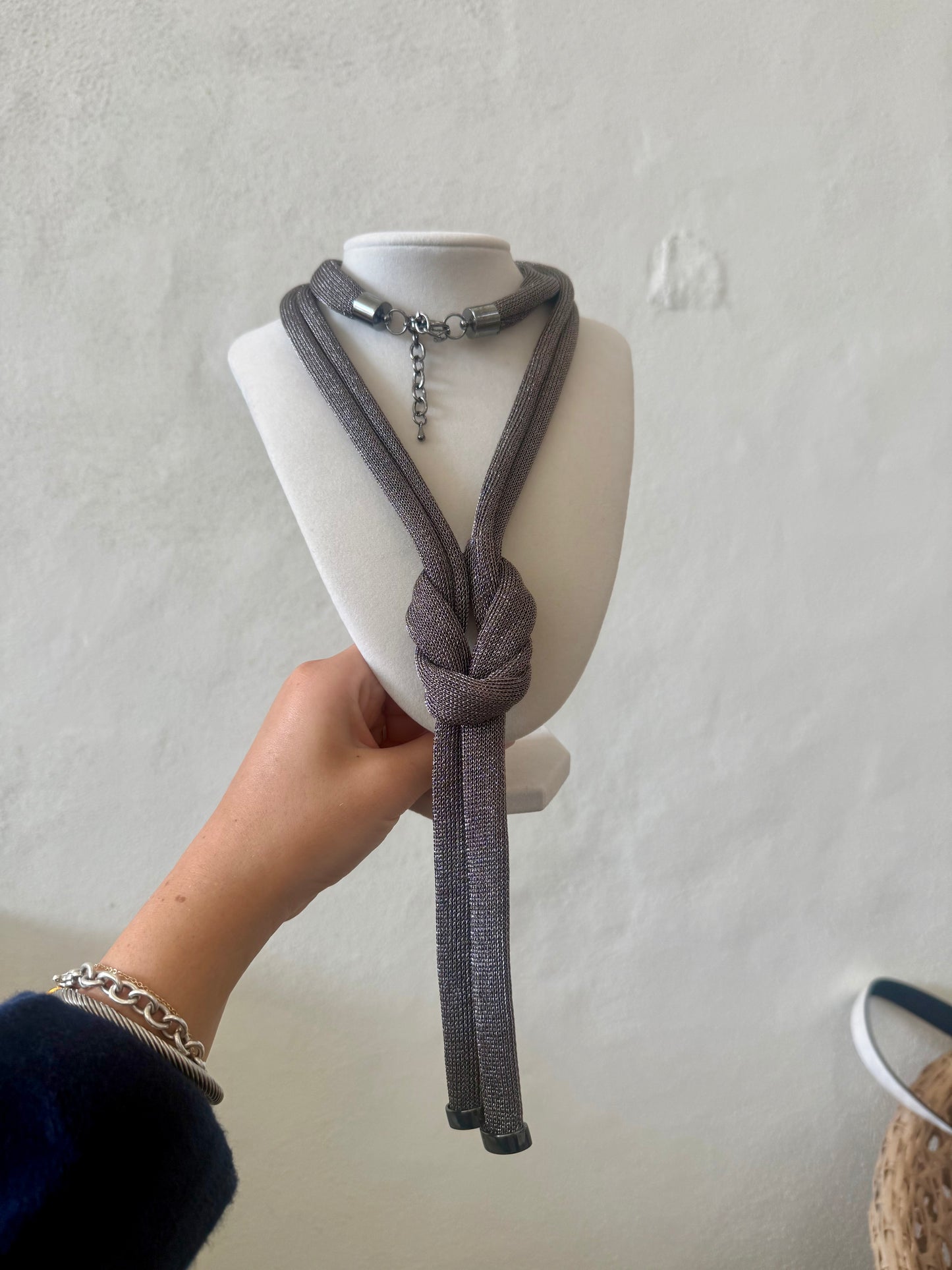 The Knotted Necklace- Charcoal