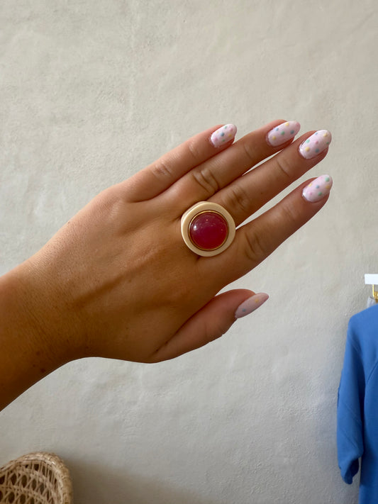 Lucas Jack Ivory Resin Deep Pink Quartz