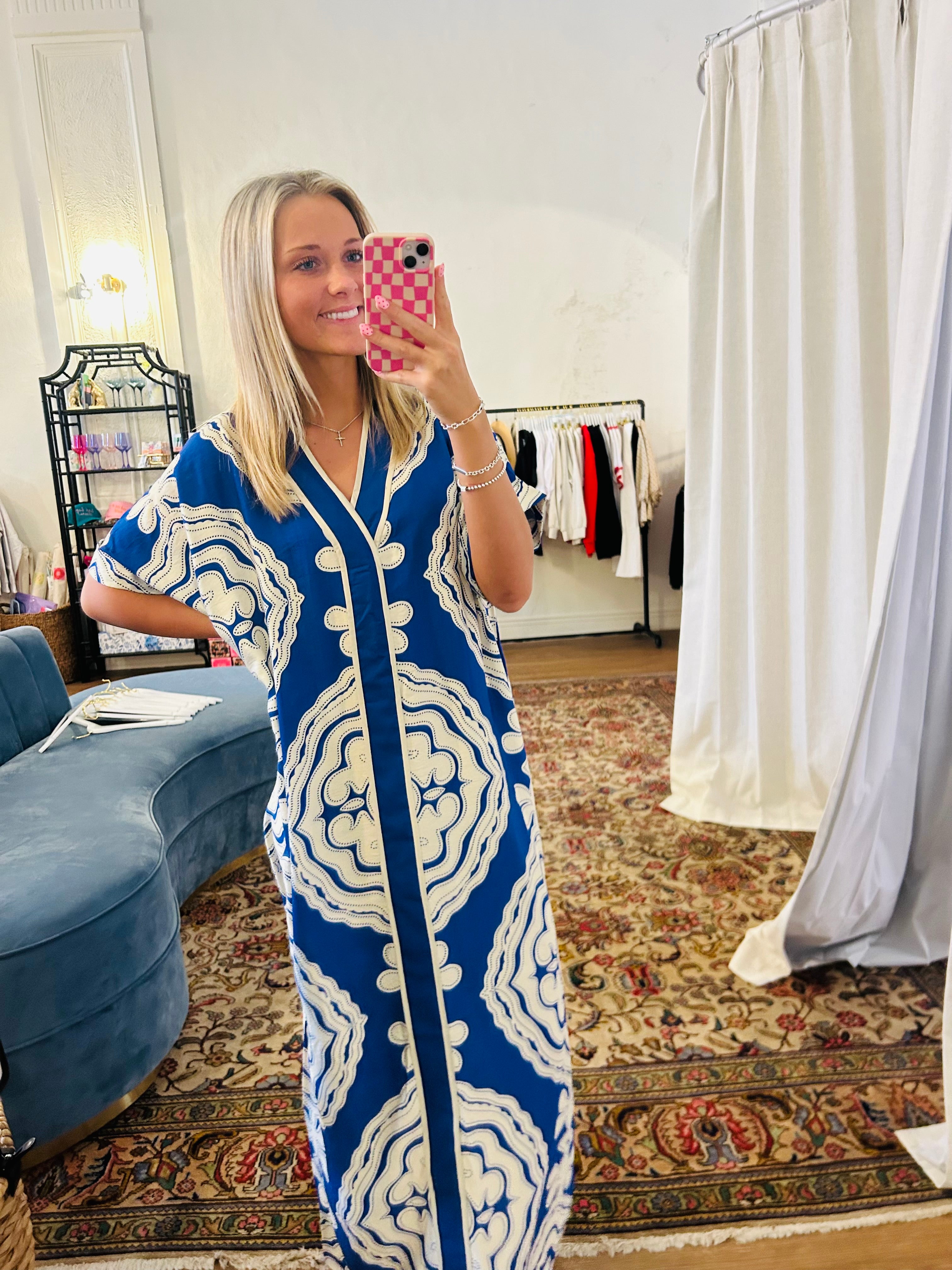 The Erica Maxi Dress- Blue