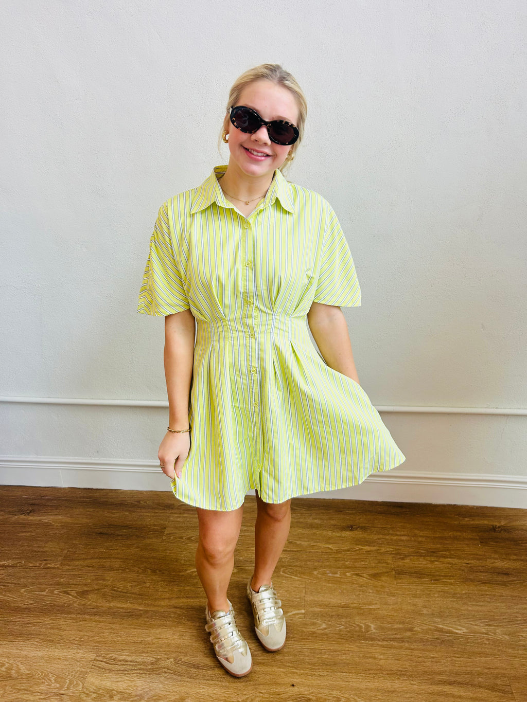 The Robin Belted Dress- Yellow