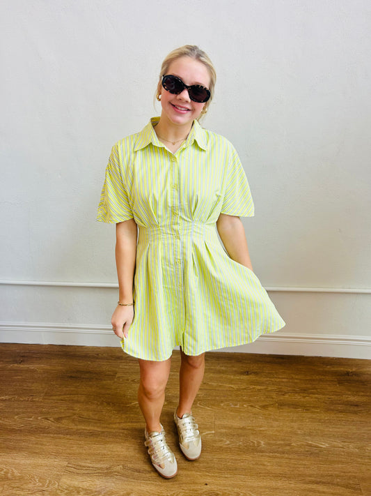 The Robin Belted Dress- Yellow