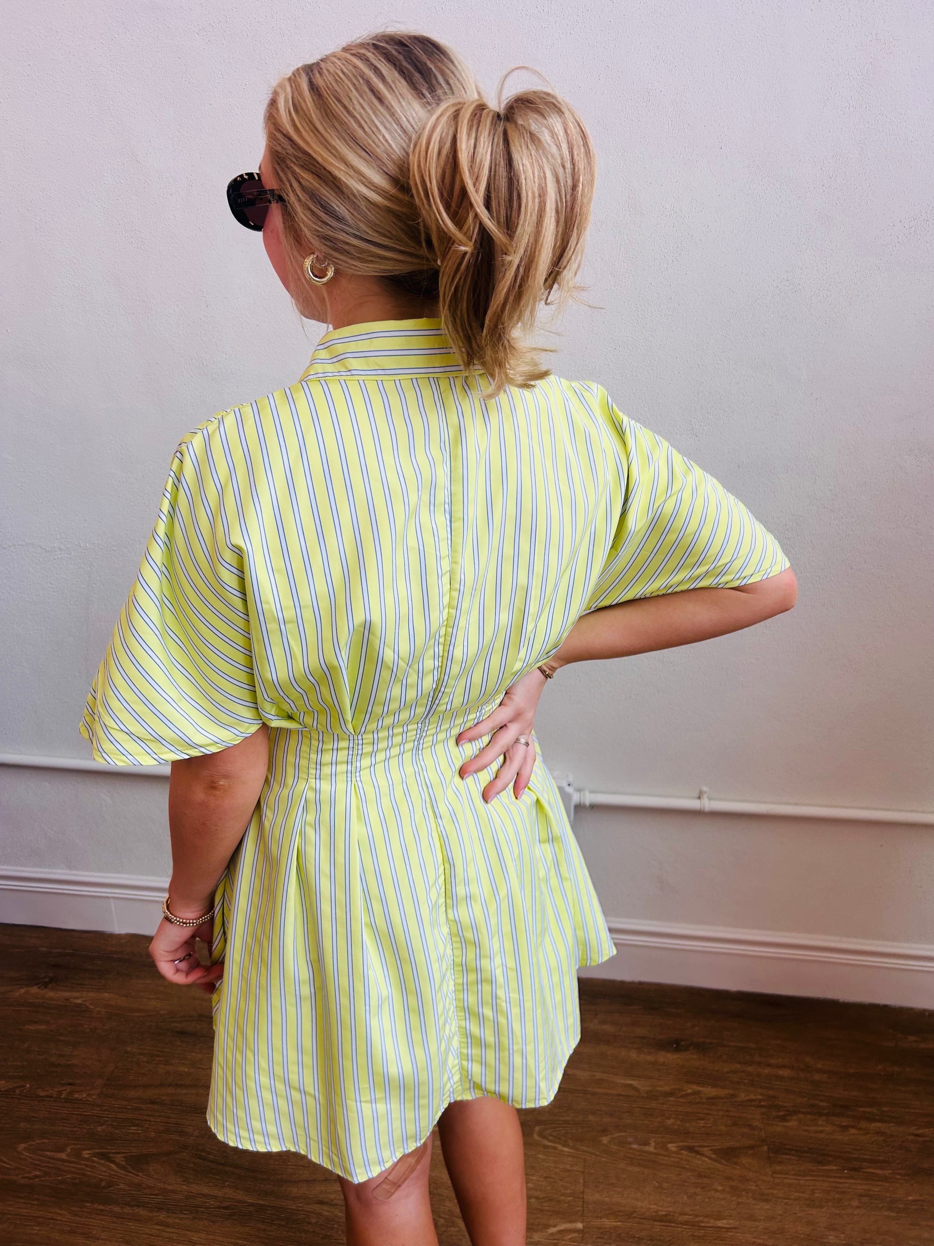 The Robin Belted Dress- Yellow