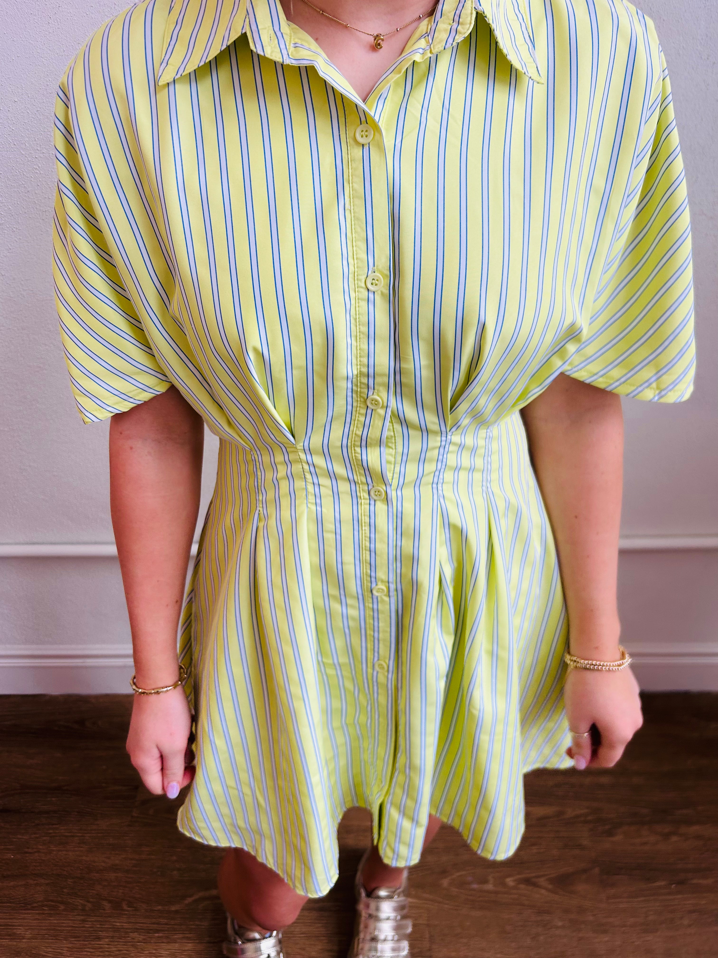 The Robin Belted Dress- Yellow