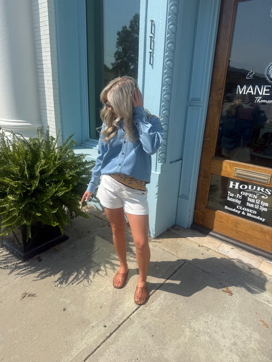 The Iris Denim Top