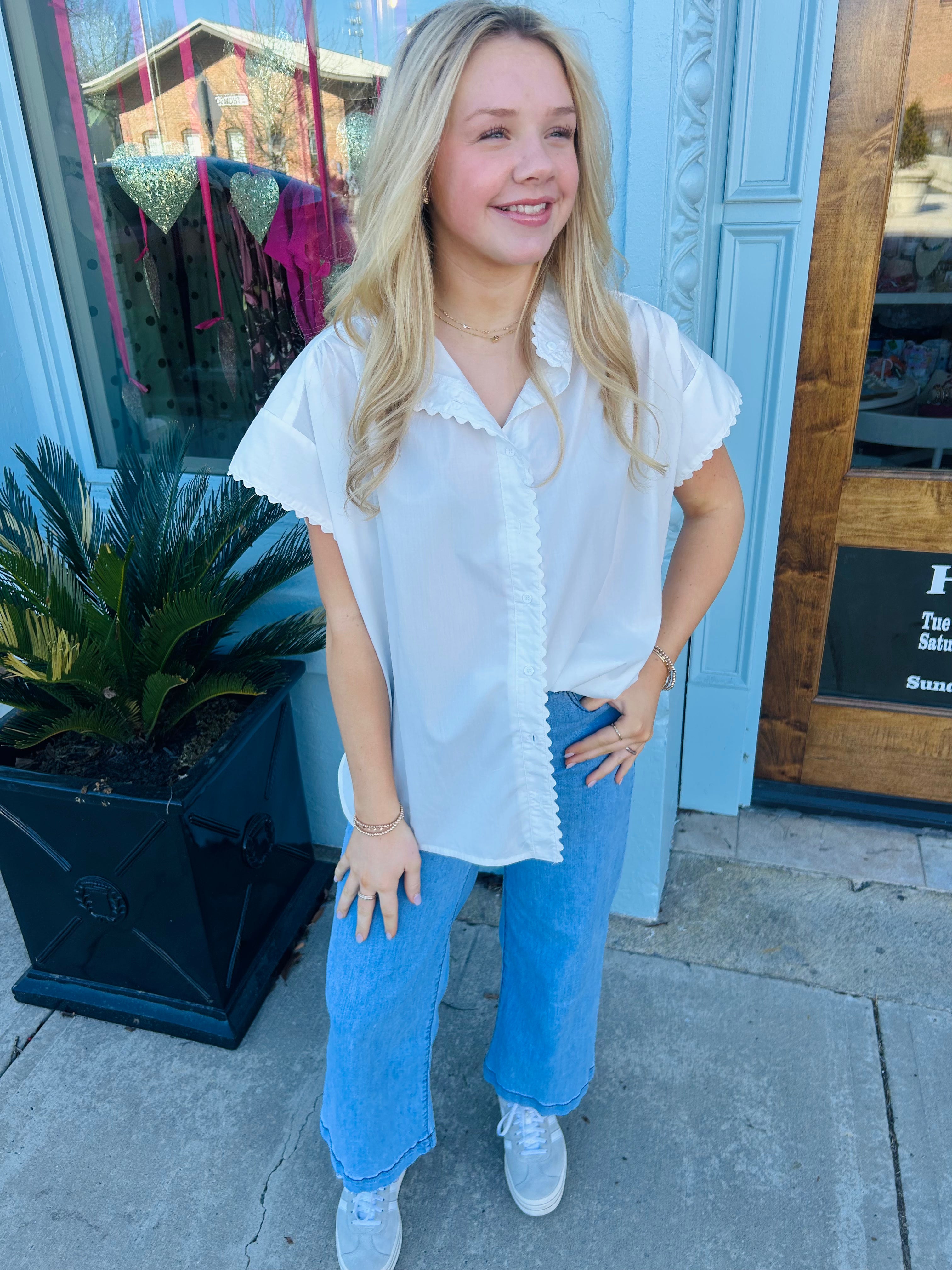 The Evie Cap Sleeve Top- Ivory