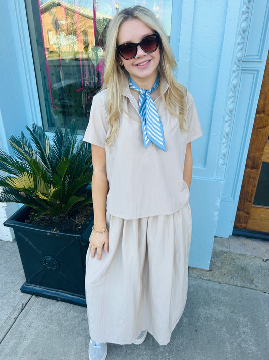 The Blaire Top- Taupe