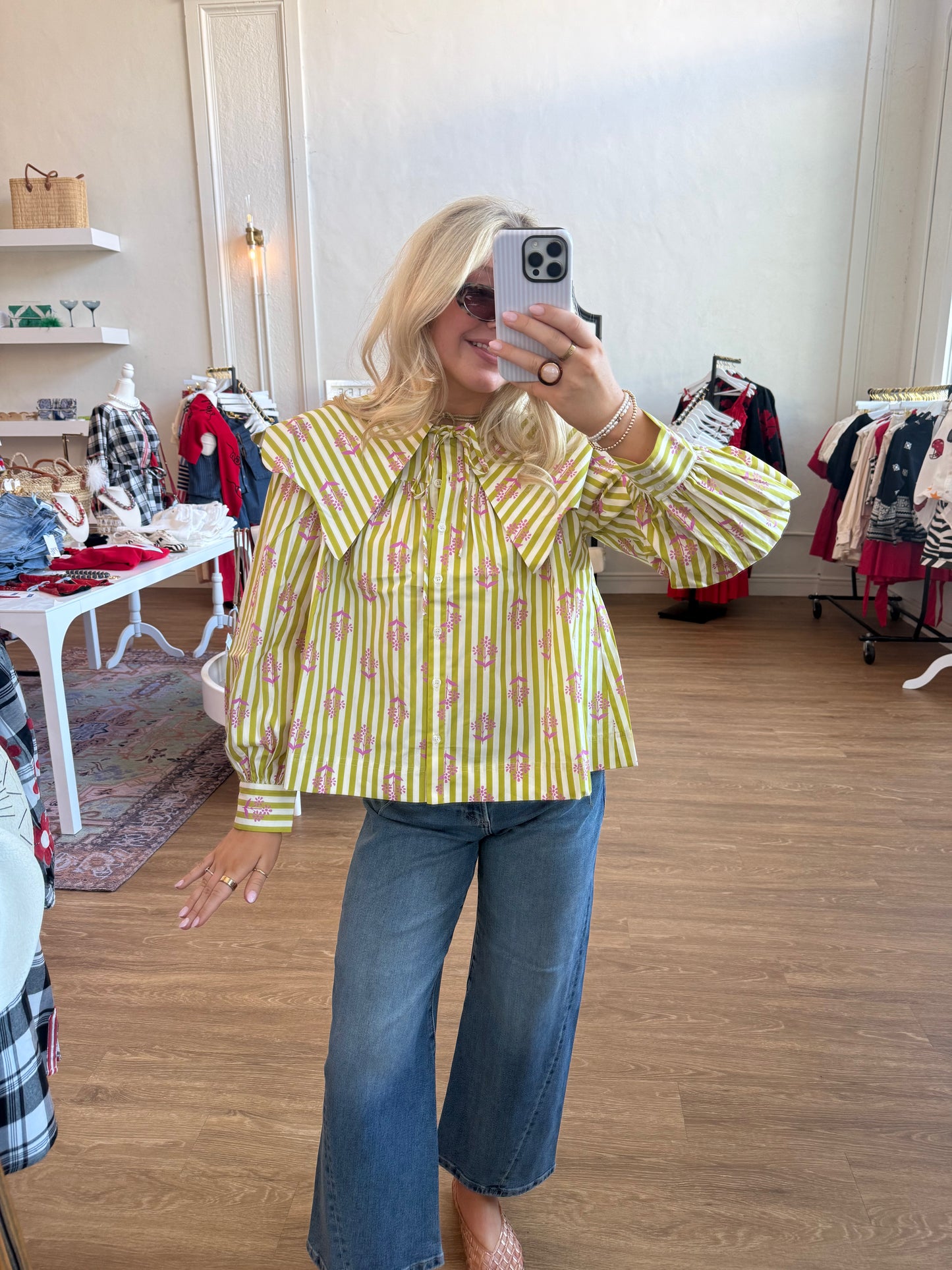 The Striped Collar Top