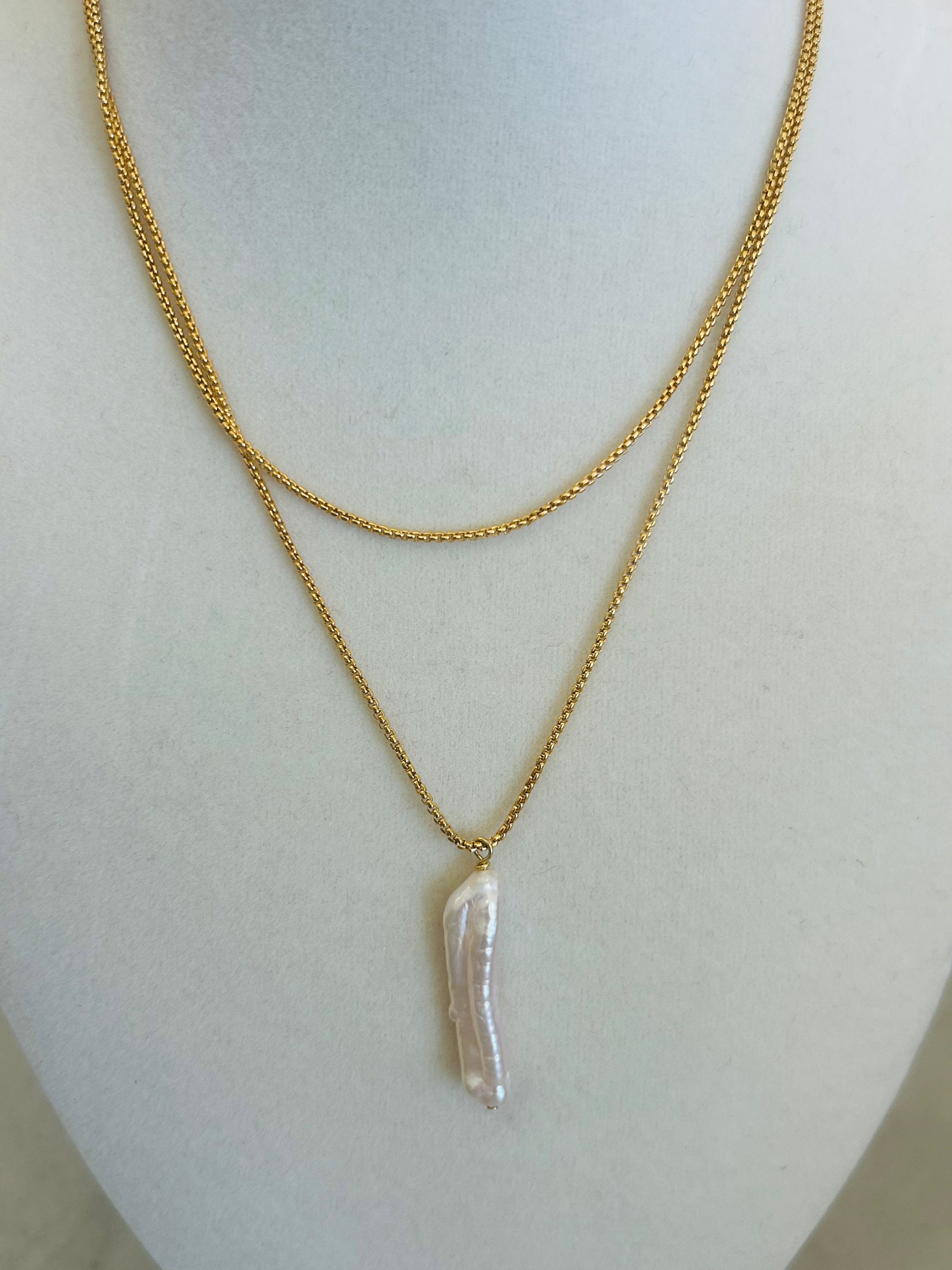 The Kimber Pearl Necklace- Gold