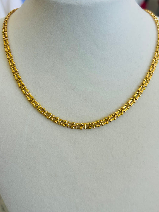 The Grecian Link Necklace- Gold