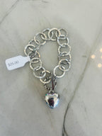 The Rylee Heart Bracelet- Silver