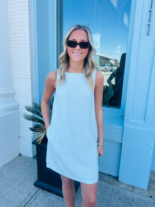 The Mallory Mini Dress- Blue