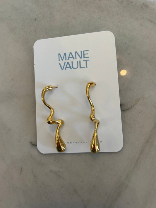 The Arial Drop Earrings- Gold