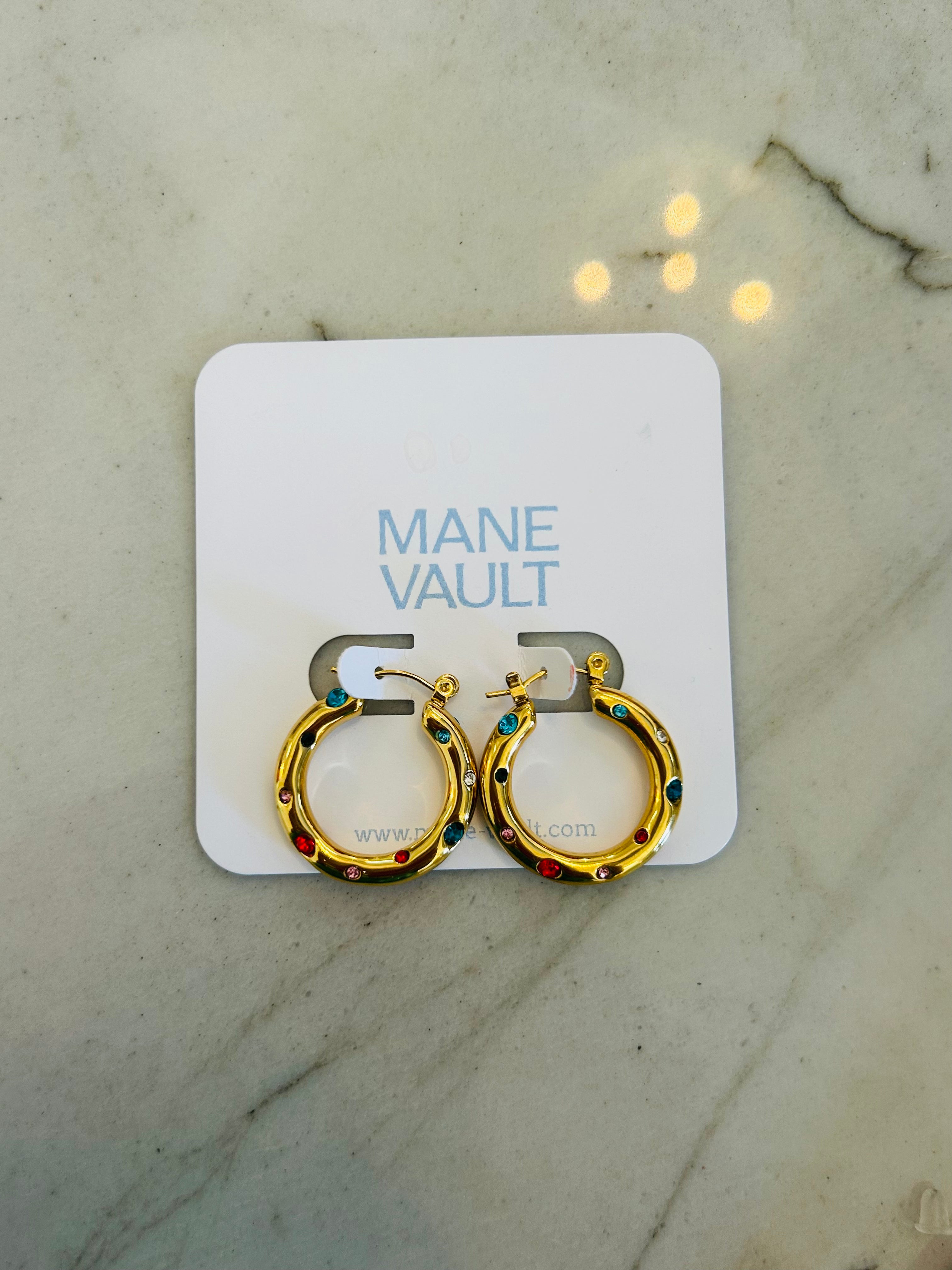 The Millie Rainbow Hoops- Gold