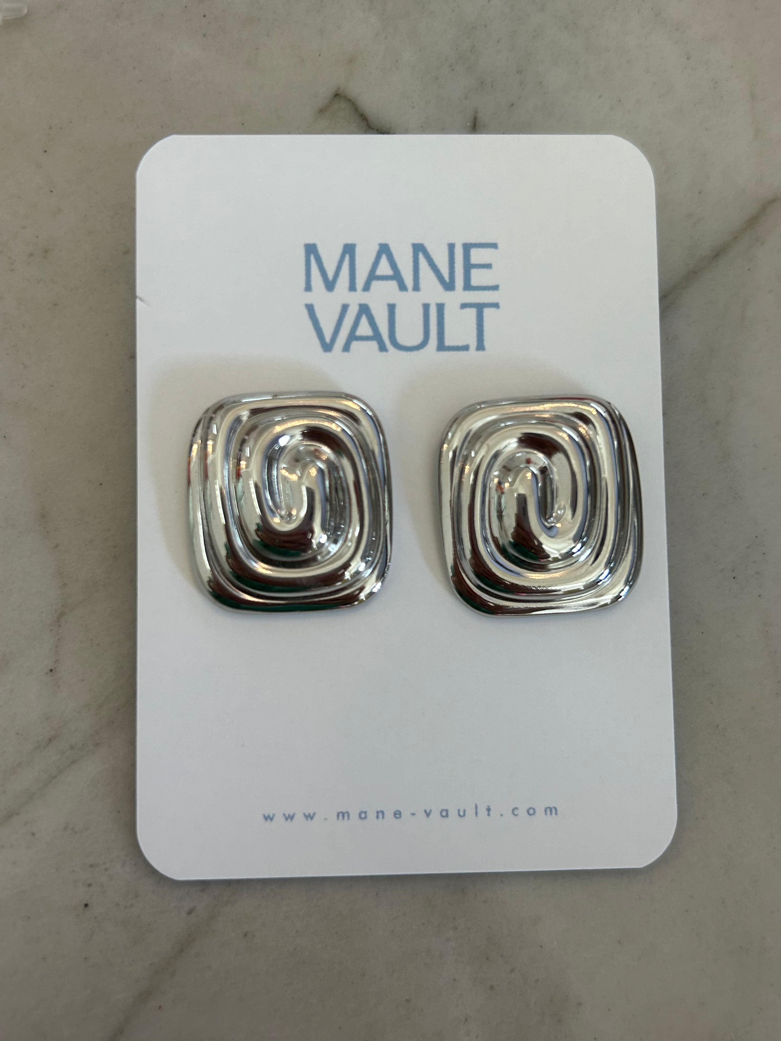 The Coralie Swirl Earrigs- Silver