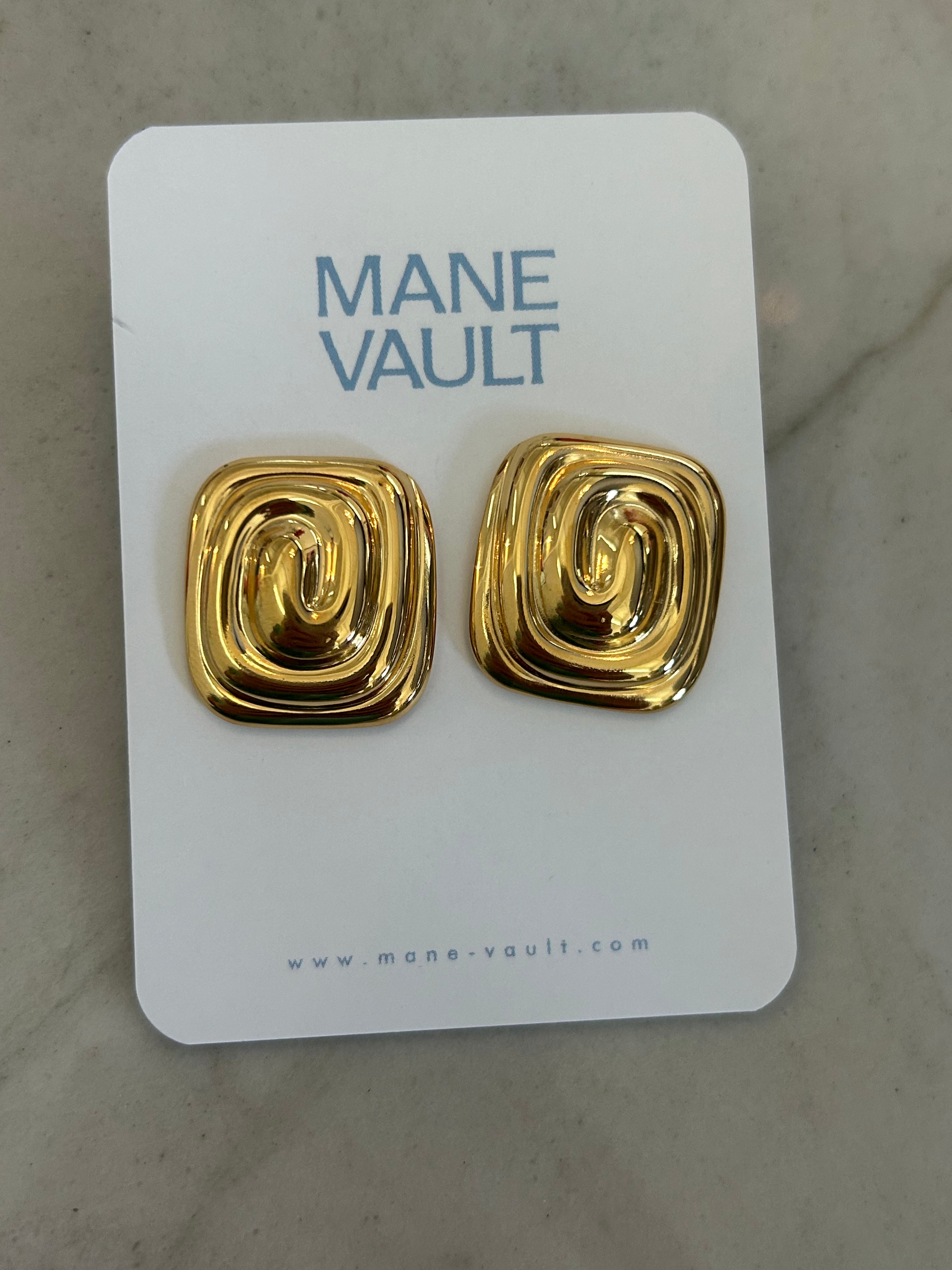 The Coralie Swirl Earrigs- Gold