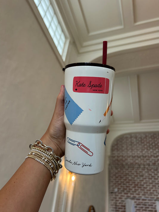 Kate Spade 20 oz Tumbler- Notes