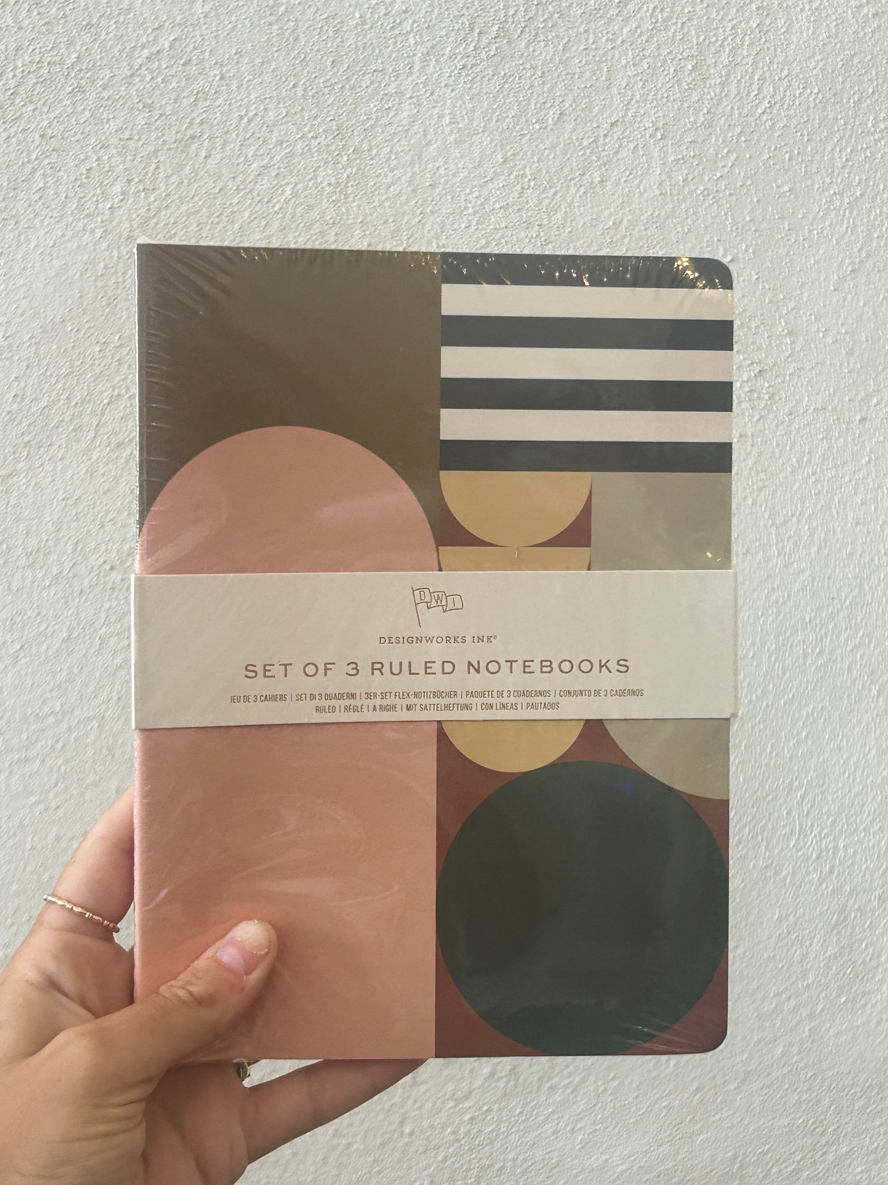 Set of 3 Ruled Notebooks