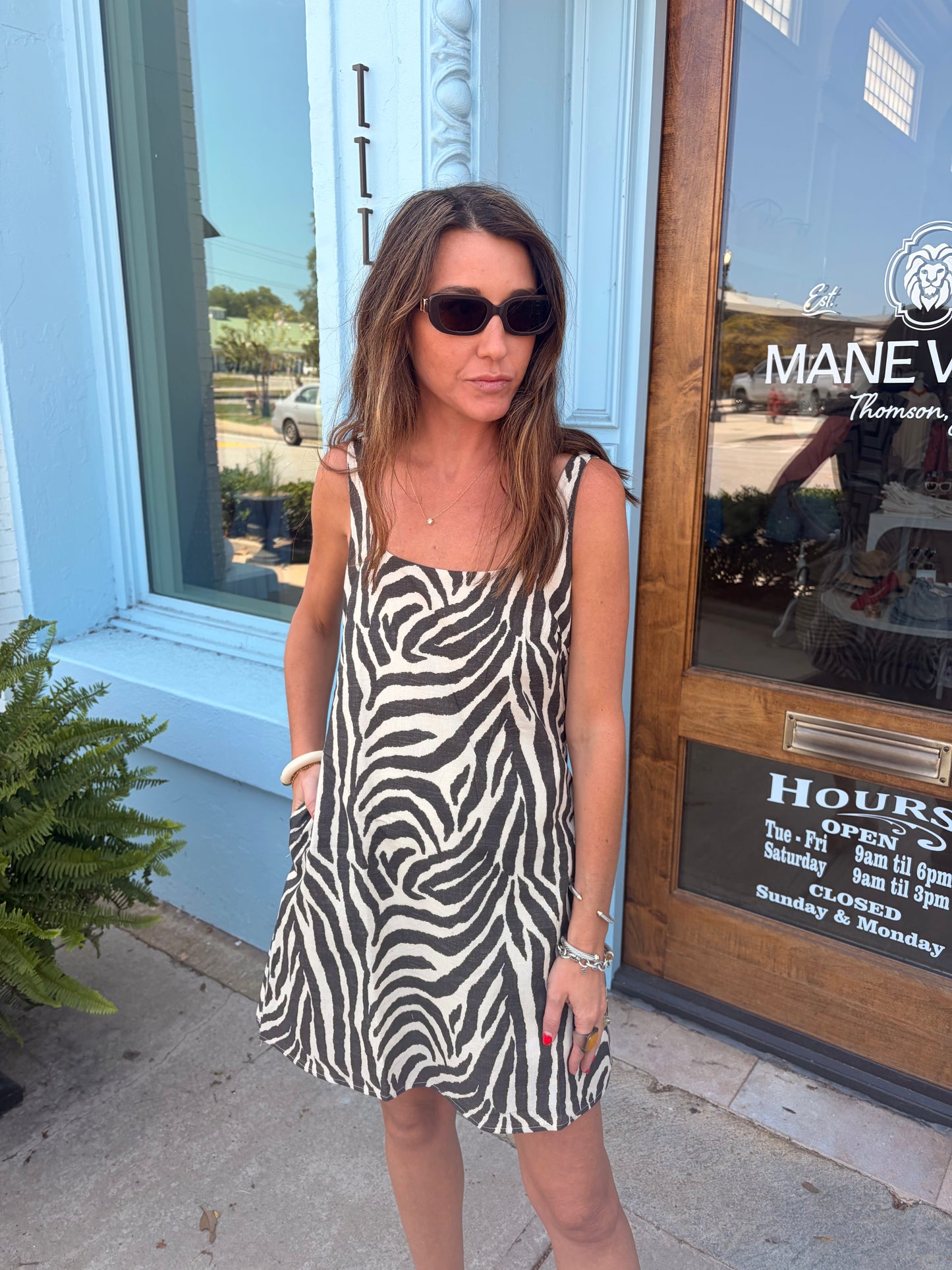 Wild Stripe Mini Dress