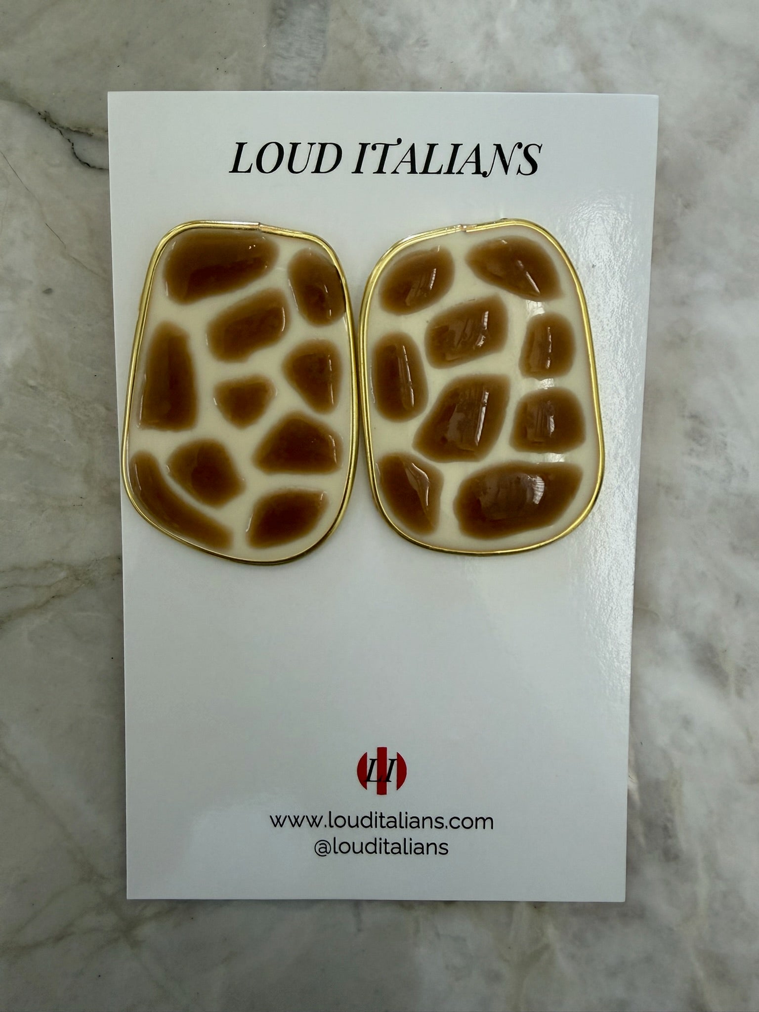 Loud Italian - Animal Print White/Brown