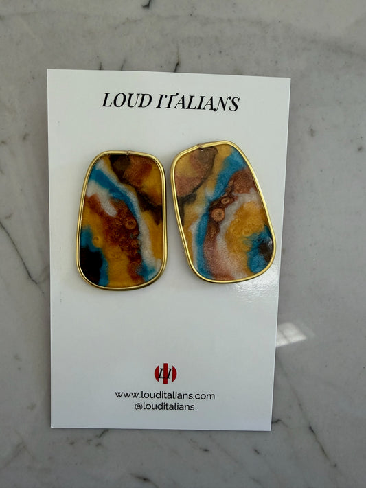 Loud Italian - Blue/White/Yellow Marble