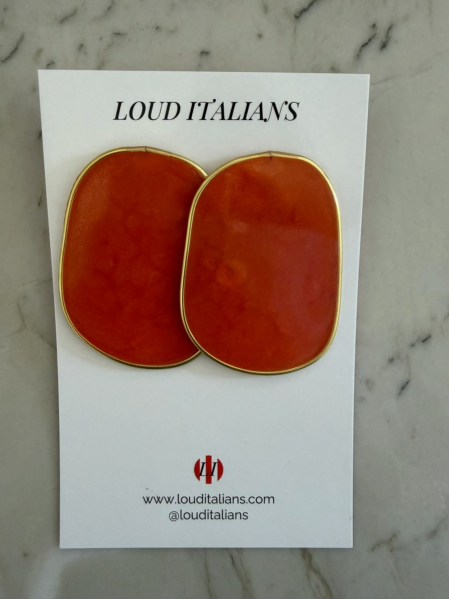 Loud Italian - Gold Orange Oval
